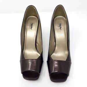 Mossimo Peep Toe Chocolate Brown Heels